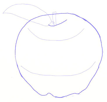 Яблоко как нарисовать