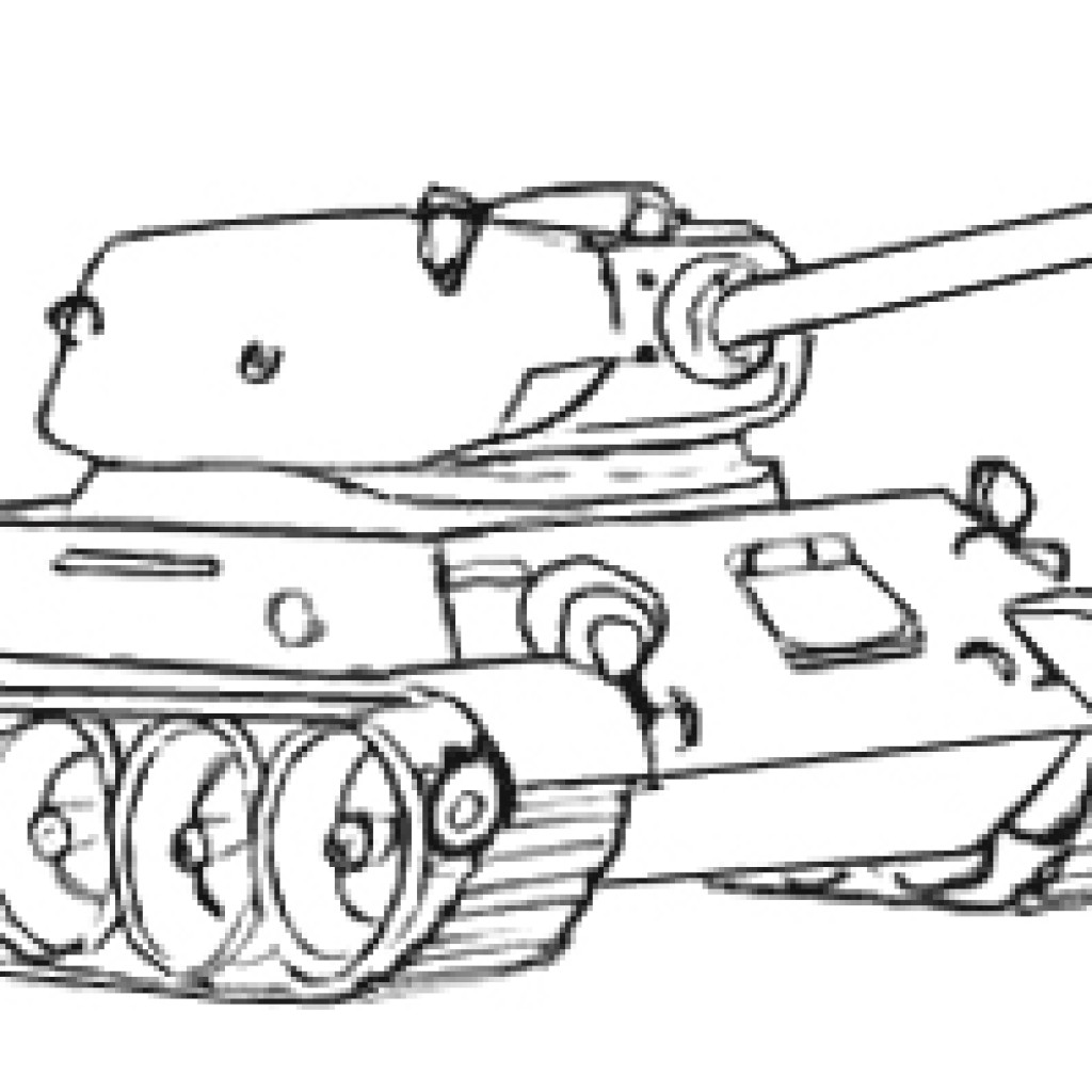 Рисунок танка для срисовки легкие