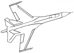 Нарисовать военный самолет карандашом легко