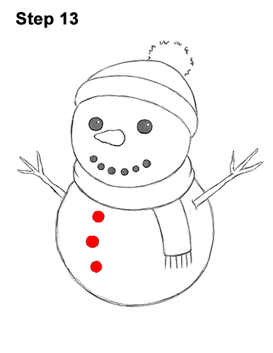 Как нарисовать снеговика