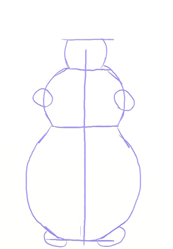 Снеговик нарисовать