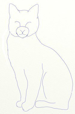как нарисовать кота