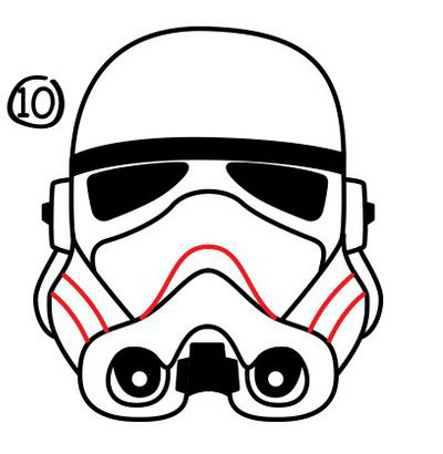 Как нарисовать шлем клона пехотинца из Звездный войн