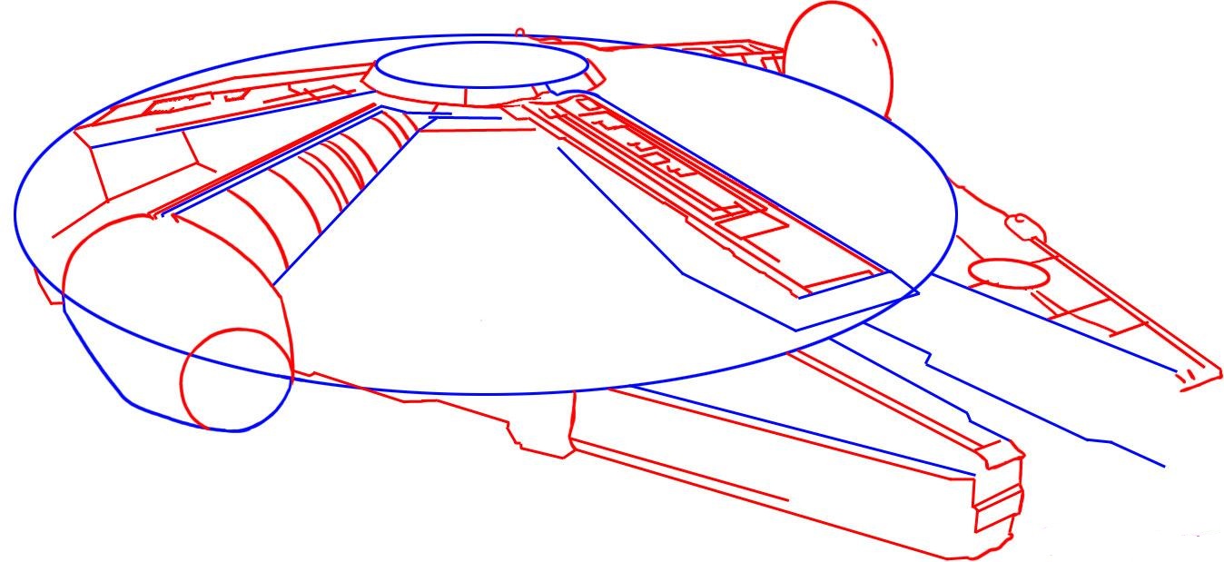 Космический корабль нарисовать легко