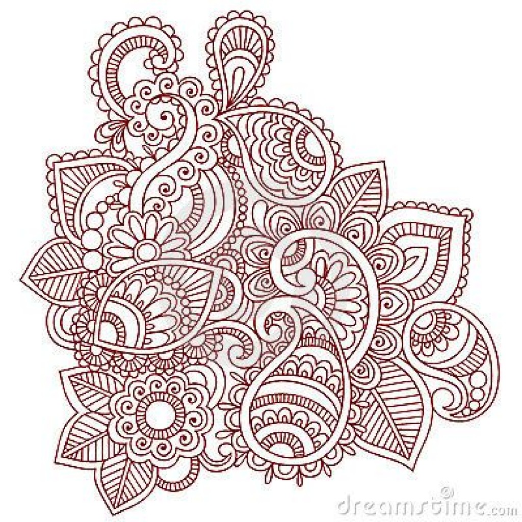 Illustration-Henna-Doodles-Floral-elements-with