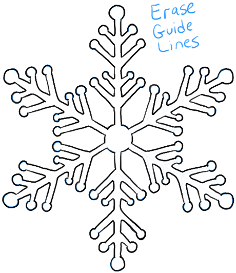 Как нарисовать снежинку