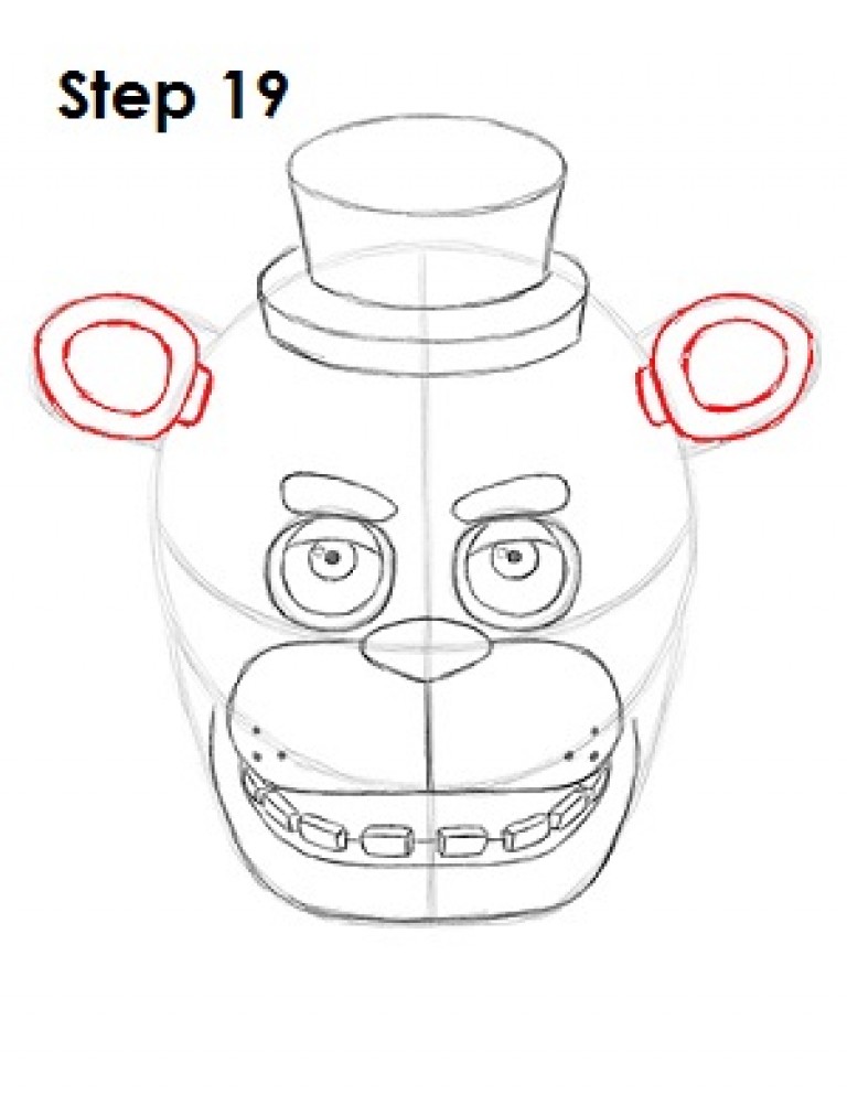 Нарисовать фредди поэтапно