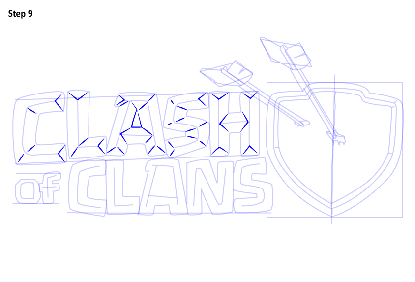 Рисуем логотип Clash of Clans