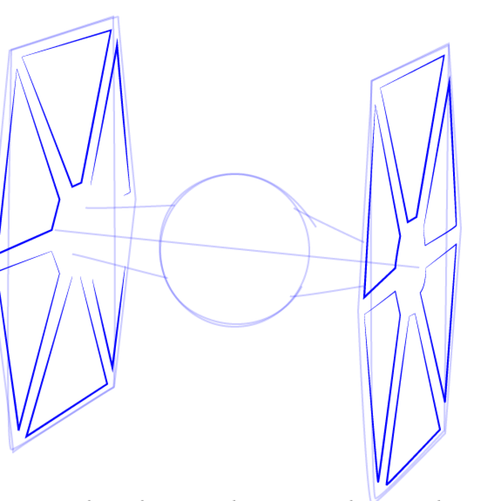 Как нарисовать истребитель из звездных войн