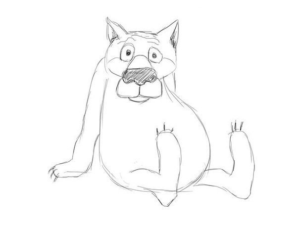 Как нарисовать волка из м/ф"Жил-был пес"
