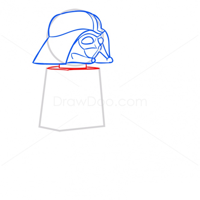 Как нарисовать Дарта Вейдера лего