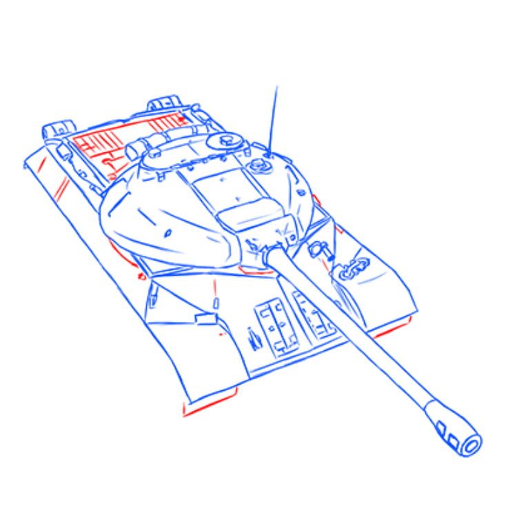 Как нарисовать танк ИС-3