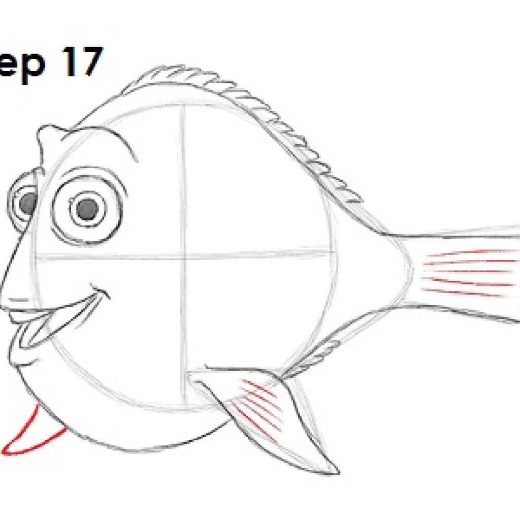 Легкие рисунки рыбки дори