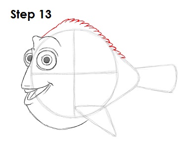 Как нарисовать рыбку Дори