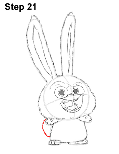 Рисуем кролика Снежка