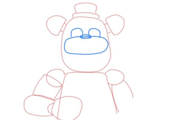 Как нарисовать мишку Фредди поэтапно - 5 ночей / How to Draw Freddy - Five Nights