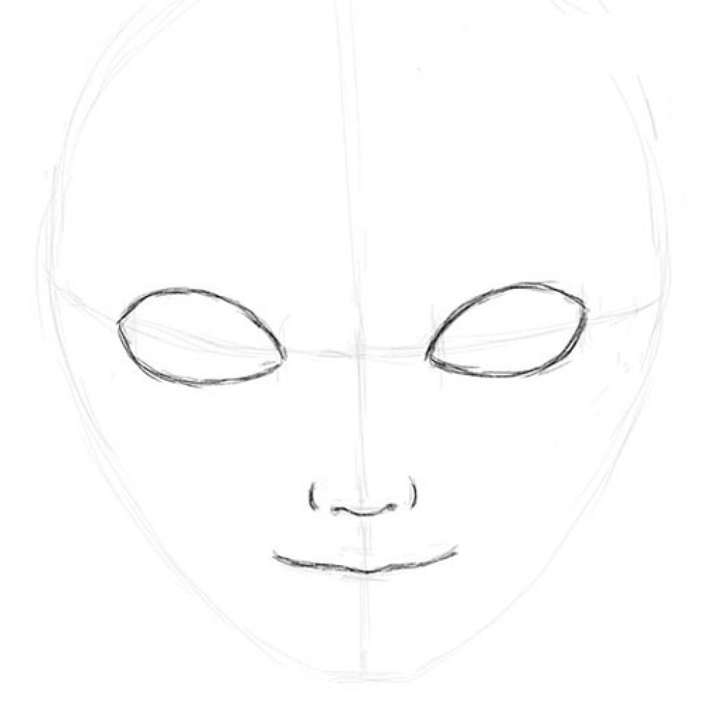 Поэтапное рисование маски на лице