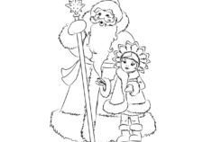 Рисуем Деда Мороза и Снегурочку