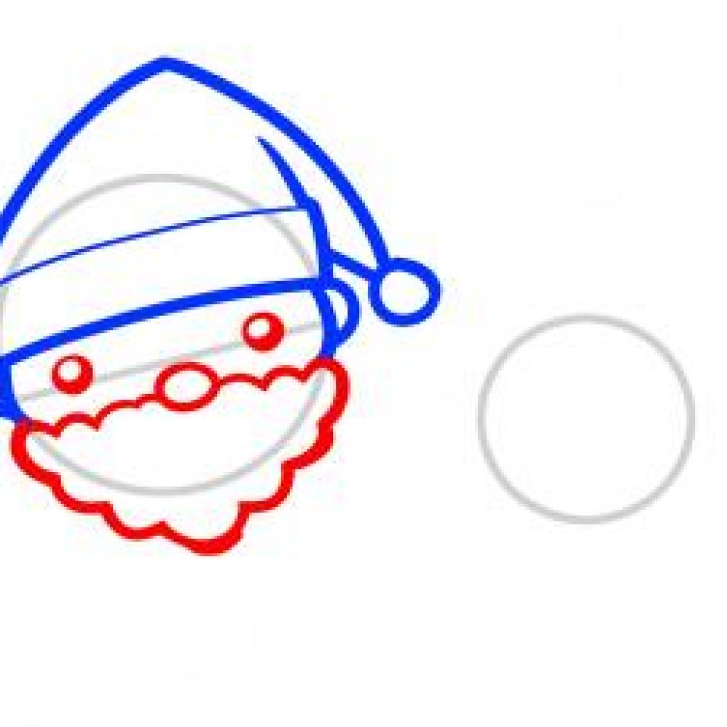 Санта нарисованный