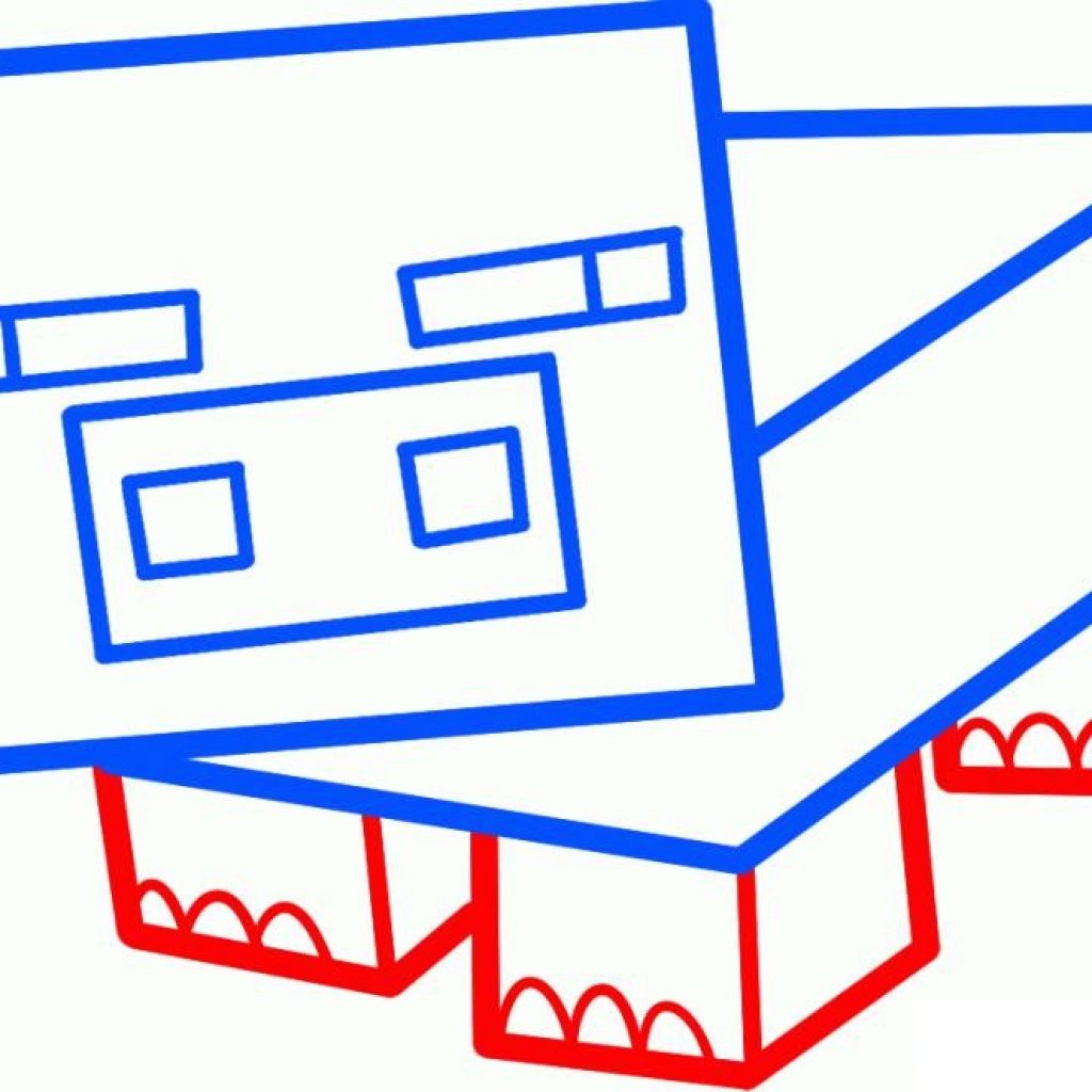 Как рисовать свинью из майнкрафта