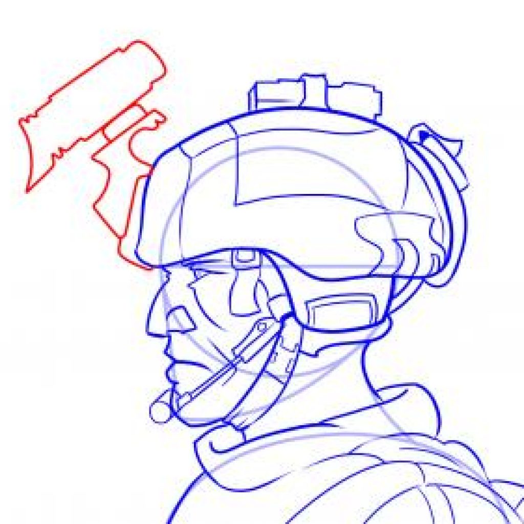 Шлем солдата рисунок