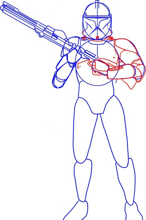 Как нарисовать пехотинца из Стар Варс