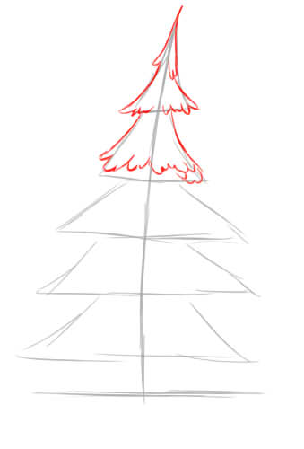Как нарисовать елку