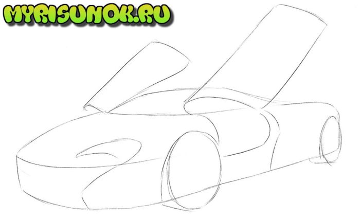 Как нарисовать суперкар McLaren 1