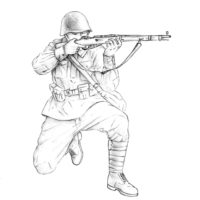 Как нарисовать советского солдата 17