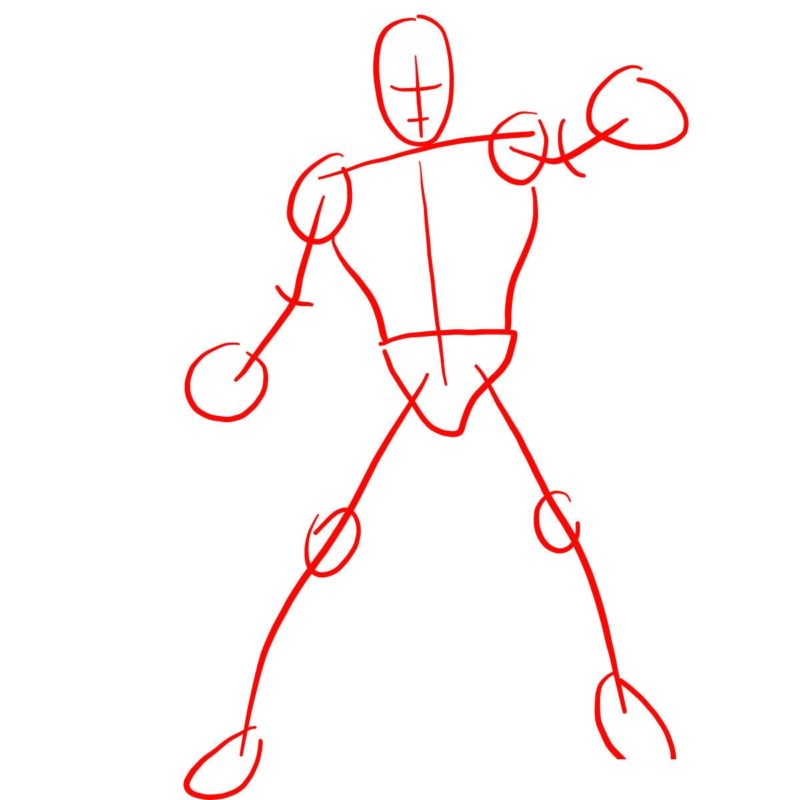 Как нарисовать Железного кулака 1