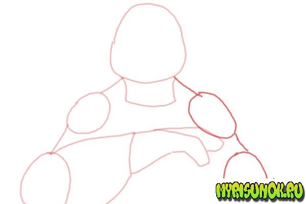 Как нарисовать Леонардо черепашку 04