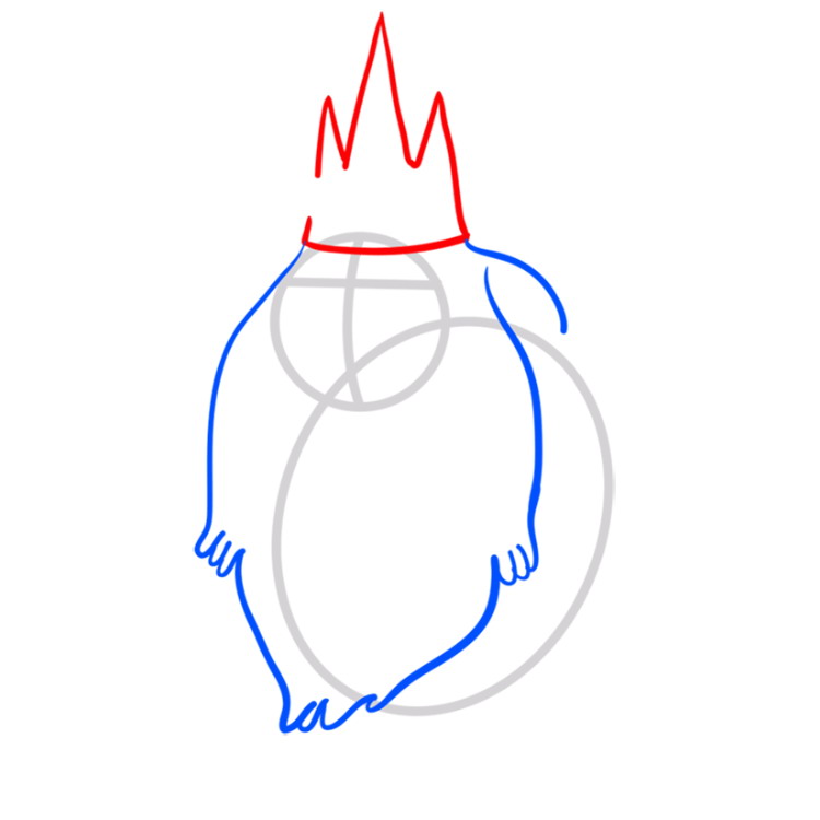 Как нарисовать Ледяного короля из Время приключений 3