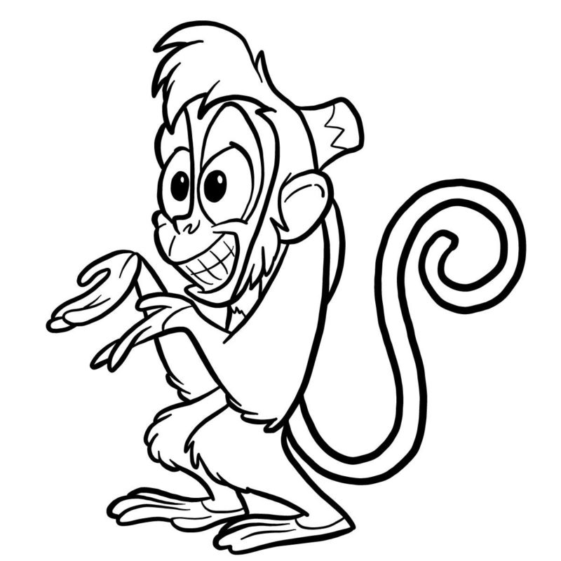 Как нарисовать обезьянку Абу 12