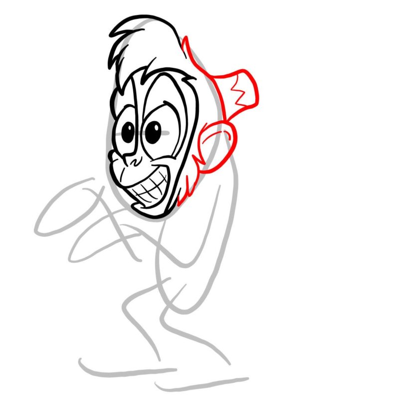 Как нарисовать обезьянку Абу 5
