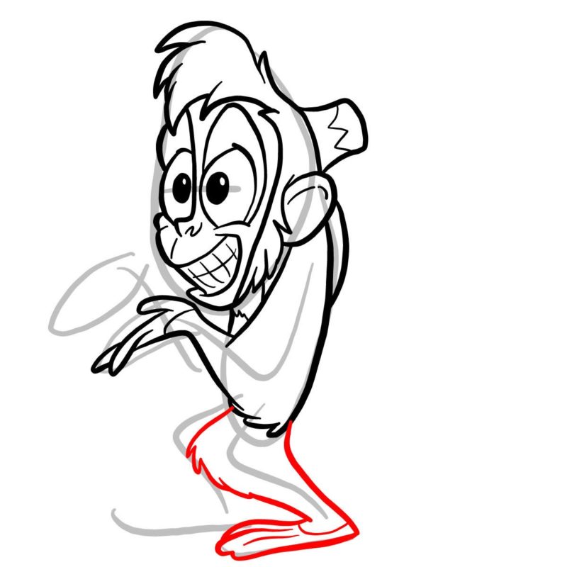 Как нарисовать обезьянку Абу 8