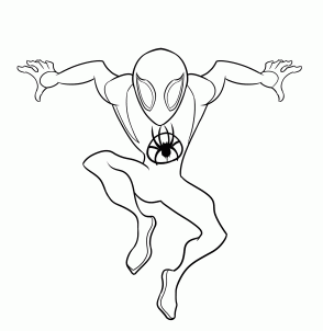Урок рисования Человека Паука 8