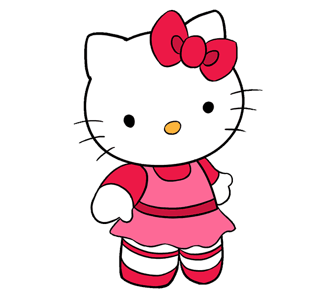 Hello Kitty как нарисовать 20
