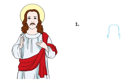 Как нарисовать Иисуса Христа карандашом поэтапно