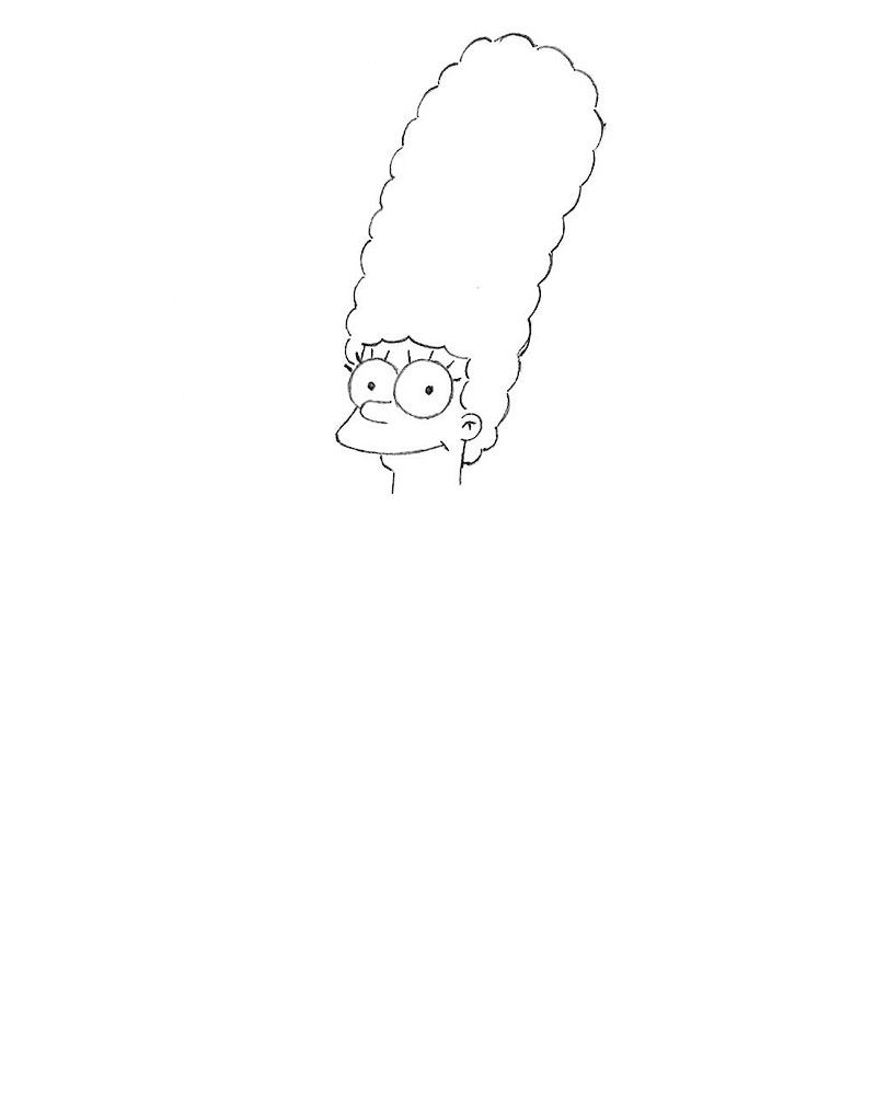 как нарисовать Мардж Симпсон 3