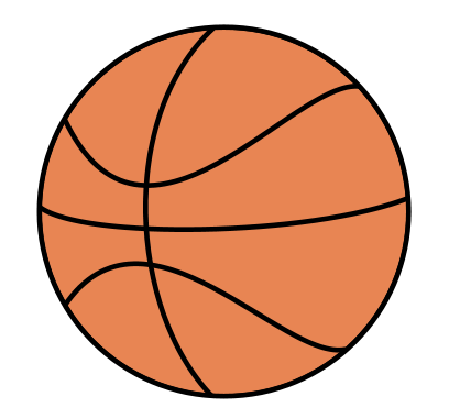 как нарисовать баскетбольный мяч 3