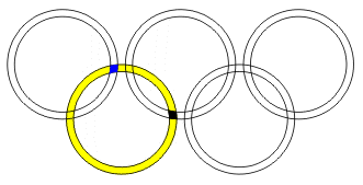 как нарисовать олимпийские кольца 5