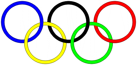 как нарисовать олимпийские кольца 6