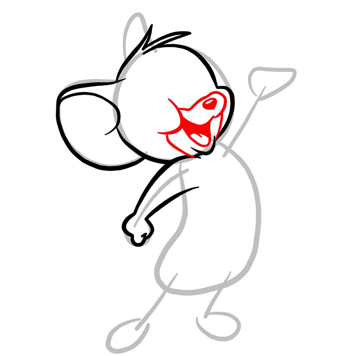 рисуем мышонка Джерри 4