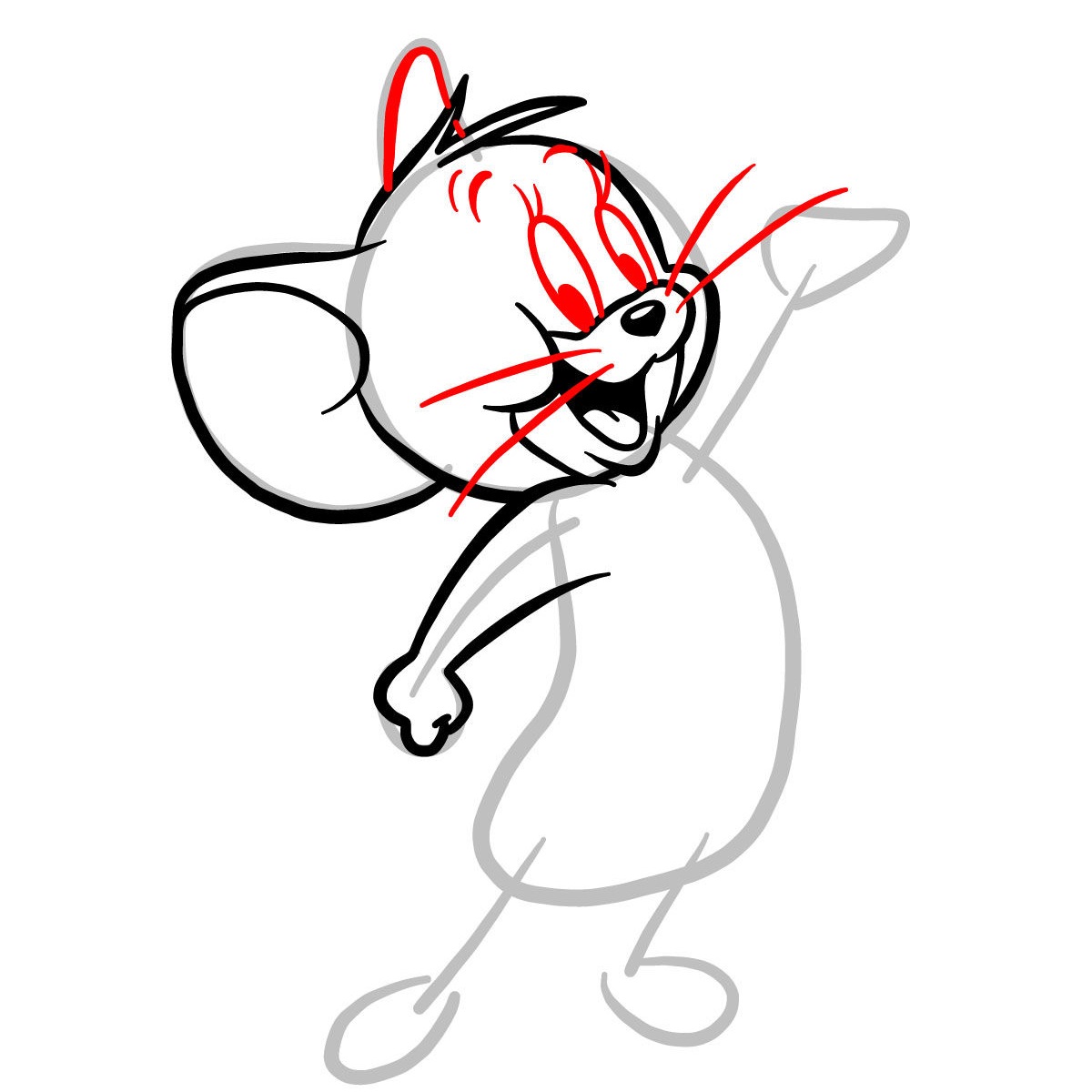 рисуем мышонка Джерри 5