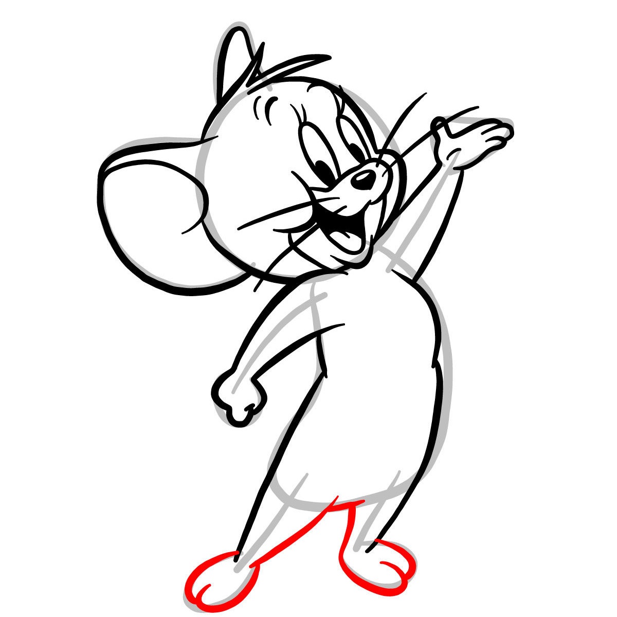 рисуем мышонка Джерри 7
