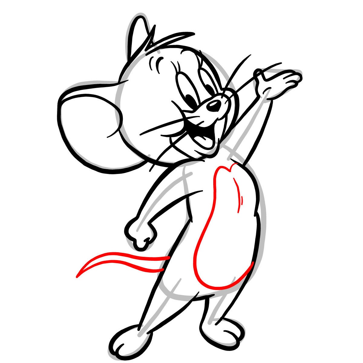 рисуем мышонка Джерри 8
